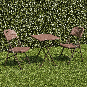 SET DE MESA CUADRADA 60X60 CM IMITACIÓN RATÁN Y SILLAS PLEGABLES IMITACIÓN RATÁN - 1 MESA + 4 SILLAS